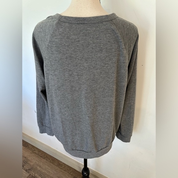 Torrid open front neck, gray long sleeve shirt sweater SZ 0 - Picture 3 of 5